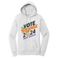 Women Vote Orange Trump Desantis 2024 Presidential Election Gift Women's Pullover Hoodie