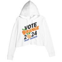 Women Vote Orange Trump Desantis 2024 Presidential Election Gift Crop Fleece Hoodie