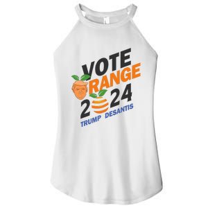 Women Vote Orange Trump Desantis 2024 Presidential Election Gift Women's Perfect Tri Rocker Tank