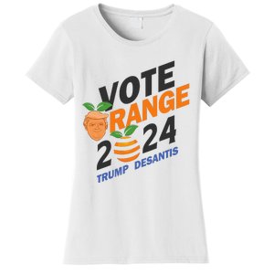 Women Vote Orange Trump Desantis 2024 Presidential Election Gift Women's T-Shirt