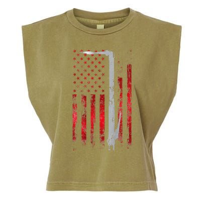 Welding Vintage Patriotic USA American Flag Welder gift Garment-Dyed Women's Muscle Tee