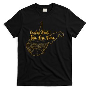 West Virginia Pride Wv Home Country Roads Footprint T-Shirt