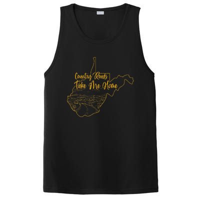 West Virginia Pride Wv Home Country Roads Footprint PosiCharge Competitor Tank