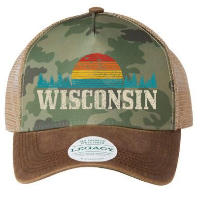 Wisconsin Vintage Pride Nature Outdoor Hiking Camping Legacy Tie Dye Trucker Hat