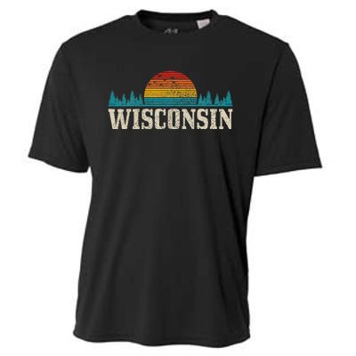 Wisconsin Vintage Pride Nature Outdoor Hiking Camping Cooling Performance Crew T-Shirt