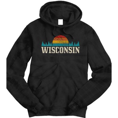 Wisconsin Vintage Pride Nature Outdoor Hiking Camping Tie Dye Hoodie