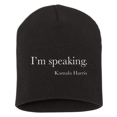 Wo Vice President Kamala Harris 2024 Im Speaking Short Acrylic Beanie