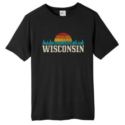 Wisconsin Vintage Pride Nature Outdoor Hiking Camping Tall Fusion ChromaSoft Performance T-Shirt