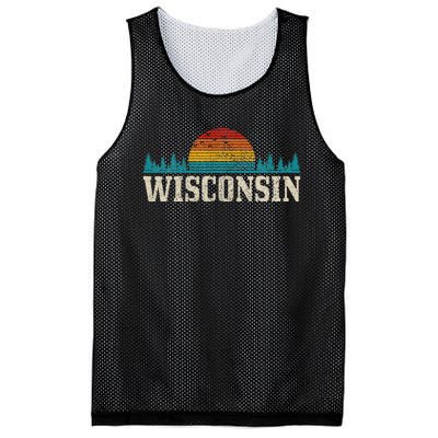 Wisconsin Vintage Pride Nature Outdoor Hiking Camping Mesh Reversible Basketball Jersey Tank