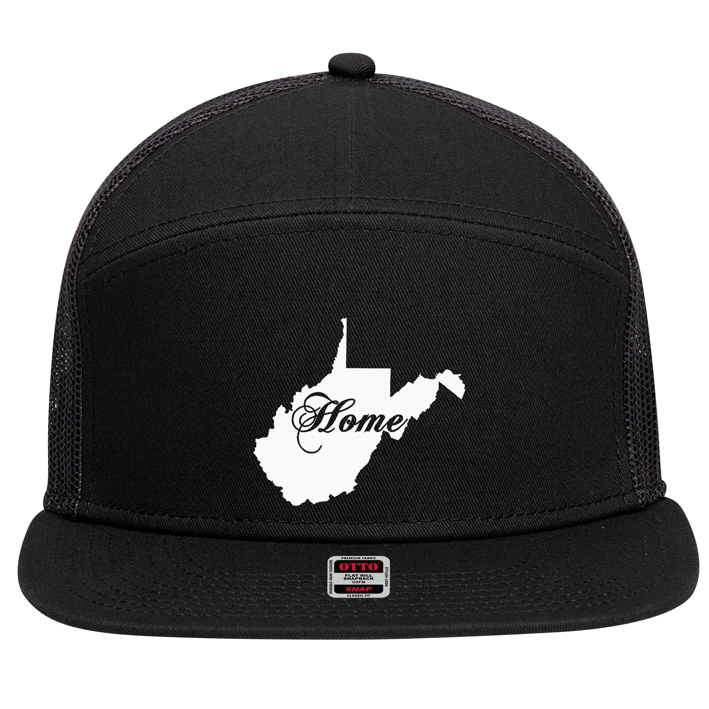 West Virginia Pride Wv Gift 7 Panel Mesh Trucker Snapback Hat