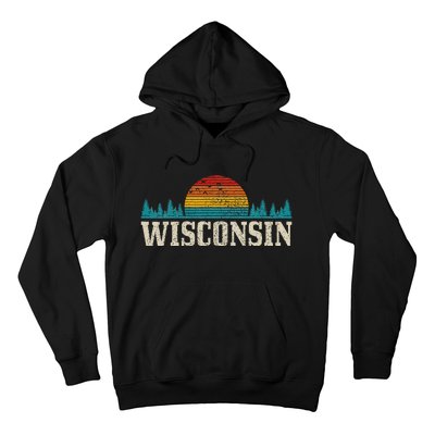 Wisconsin Vintage Pride Nature Outdoor Hiking Camping Hoodie