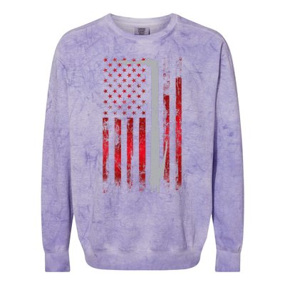 Welding Vintage Patriotic USA American Flag Welder Gift Colorblast Crewneck Sweatshirt