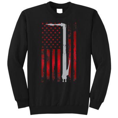 Welding Vintage Patriotic USA American Flag Welder Gift Tall Sweatshirt