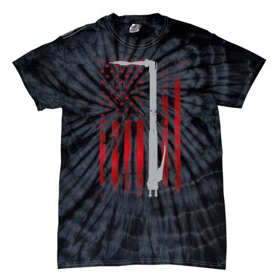 Welding Vintage Patriotic USA American Flag Welder Gift Tie-Dye T-Shirt