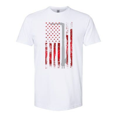 Welding Vintage Patriotic USA American Flag Welder Gift Softstyle CVC T-Shirt