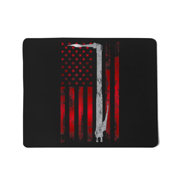 Welding Vintage Patriotic USA American Flag Welder Gift Mousepad