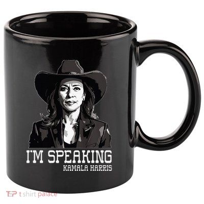 Woman Voting President IM Speaking Kamala Harris America Premium 11oz C Handle Ceramic Mug