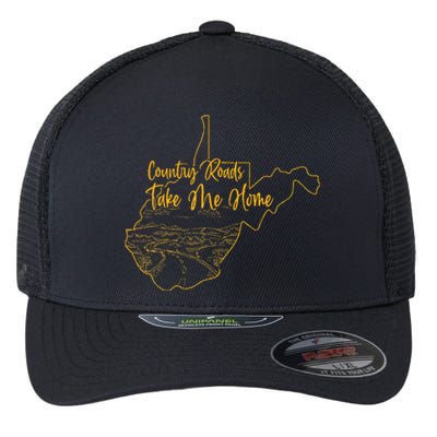 West Virginia Pride Wv Home Country Roads Footprint Flexfit Unipanel Trucker Cap