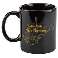 West Virginia Pride Wv Home Country Roads Footprint 11oz C Handle Ceramic Mug