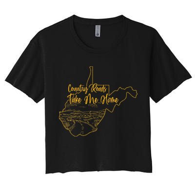 West Virginia Pride Wv Home Country Roads Footprint Crop Top