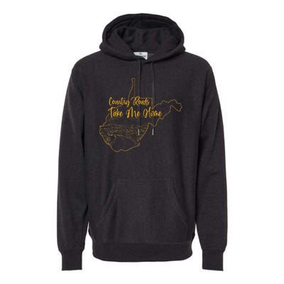 West Virginia Pride Wv Home Country Roads Footprint Premium Hoodie