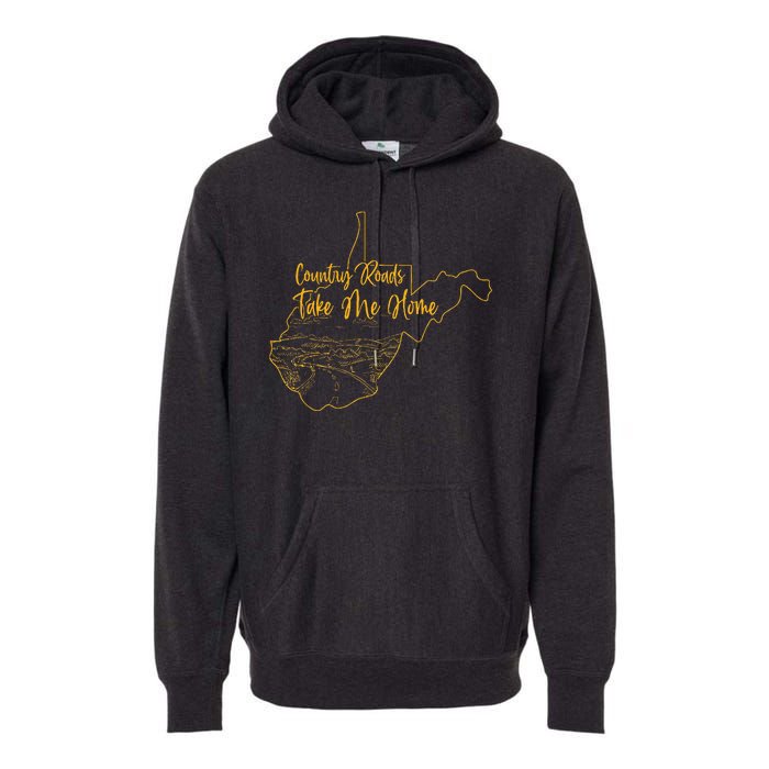 West Virginia Pride Wv Home Country Roads Footprint Premium Hoodie