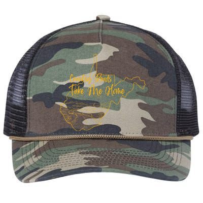 West Virginia Pride Wv Home Country Roads Footprint Retro Rope Trucker Hat Cap