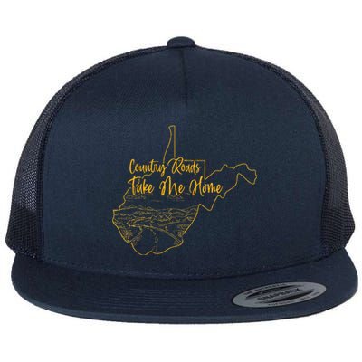 West Virginia Pride Wv Home Country Roads Footprint Flat Bill Trucker Hat