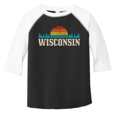 Wisconsin Vintage Pride Nature Outdoor Hiking Camping Toddler Fine Jersey T-Shirt