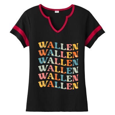 Wal.Len Vintage Retro Ladies Halftime Notch Neck Tee