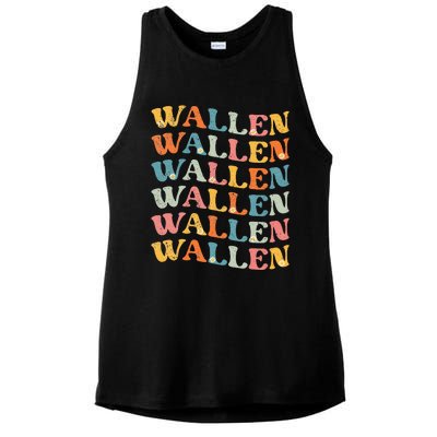 Wal.Len Vintage Retro Ladies PosiCharge Tri-Blend Wicking Tank