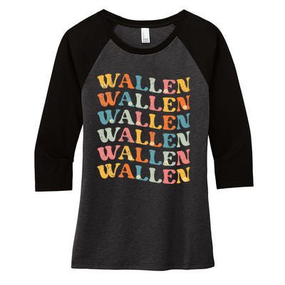 Wal.Len Vintage Retro Women's Tri-Blend 3/4-Sleeve Raglan Shirt