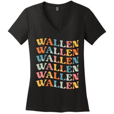 Wal.Len Vintage Retro Women's V-Neck T-Shirt