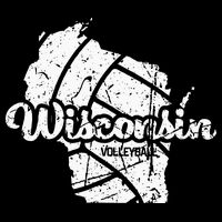 Wisconsin Volleyball Retro Script Vintage Distressed Bucket Hat