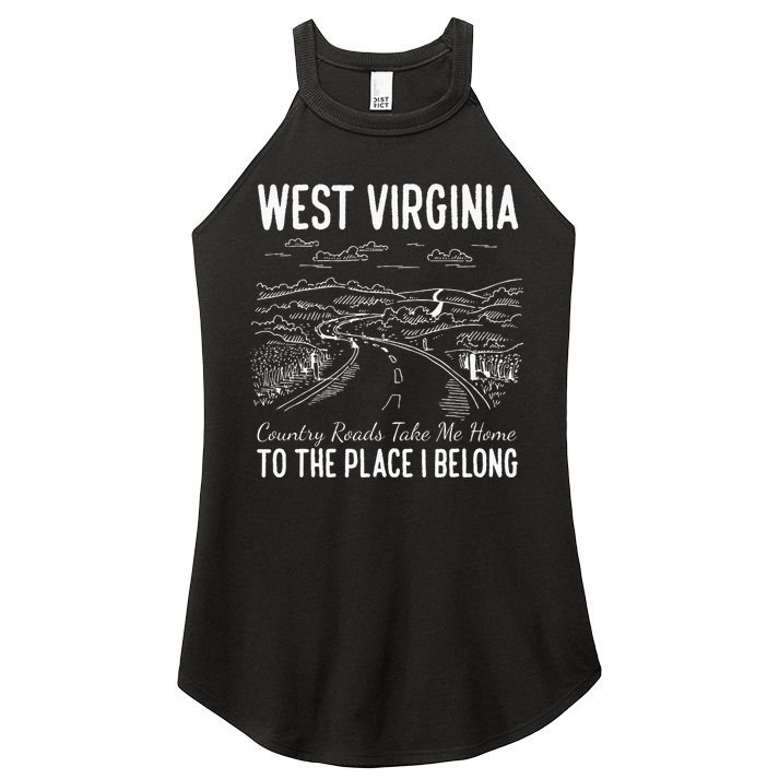 West Virginia Style Heaven West Virginia Mountains Home Women's Perfect Tri Rocker Tank