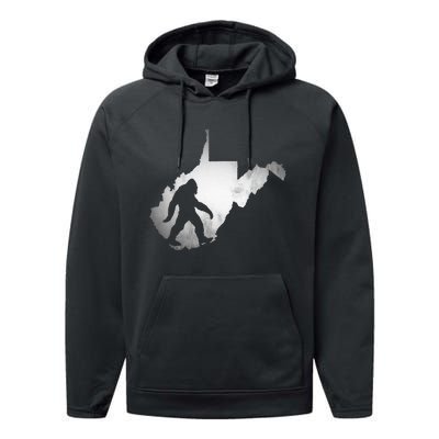 West Virginia Sasquatch Bigfoot Performance Fleece Hoodie