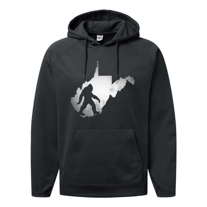 West Virginia Sasquatch Bigfoot Performance Fleece Hoodie