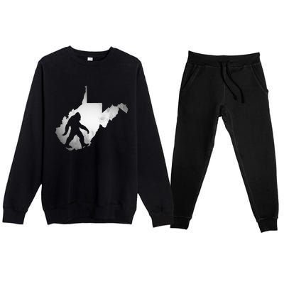 West Virginia Sasquatch Bigfoot Premium Crewneck Sweatsuit Set