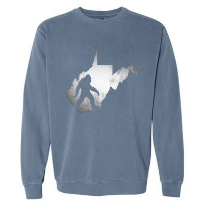 West Virginia Sasquatch Bigfoot Garment-Dyed Sweatshirt