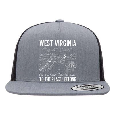 West Virginia Style Heaven West Virginia Mountains Home Flat Bill Trucker Hat