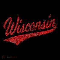 Wisconsin Varsity Script Classic Sports Jersey State Flag Performance Shirt