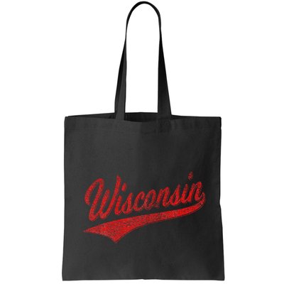 Wisconsin Varsity Script Classic Sports Jersey State Flag Bag