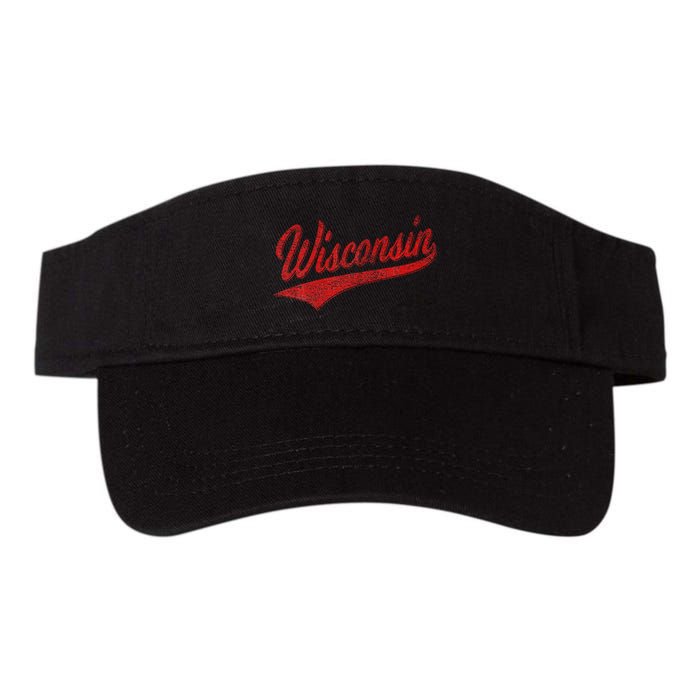 Wisconsin Varsity Script Classic Sports Jersey State Flag Visor