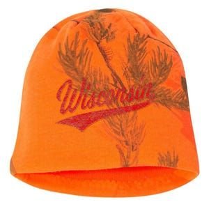 WISCONSIN VARSITY SCRIPT CLASSIC SPORTS JERSEY STATE FLAG Kati - Camo Knit Beanie