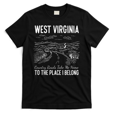 West Virginia Style Heaven West Virginia Mountains Home T-Shirt