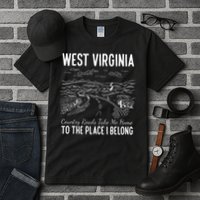 West Virginia Style Heaven West Virginia Mountains Home Tall T-Shirt