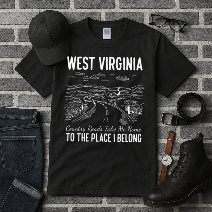 West Virginia Style Heaven West Virginia Mountains Home Tall T-Shirt