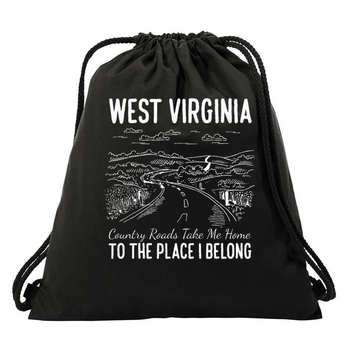 West Virginia Style Heaven West Virginia Mountains Home Drawstring Bag