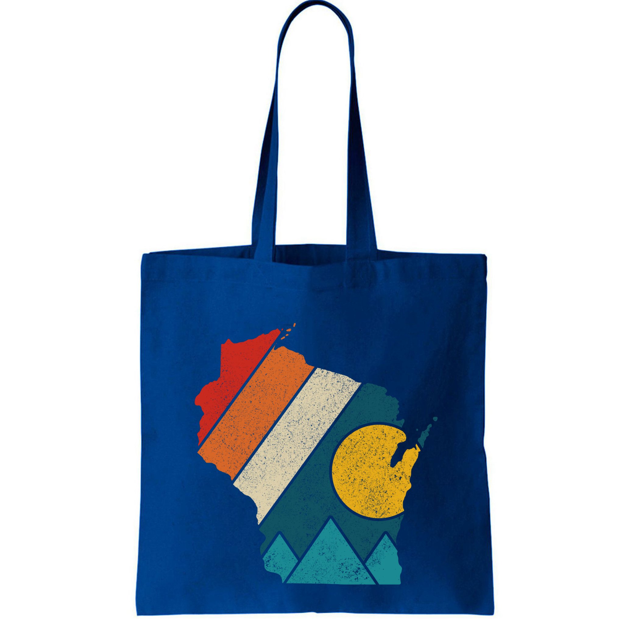 Wisconsin Vintage State Map Mountains Hiking Pride Gift Bag