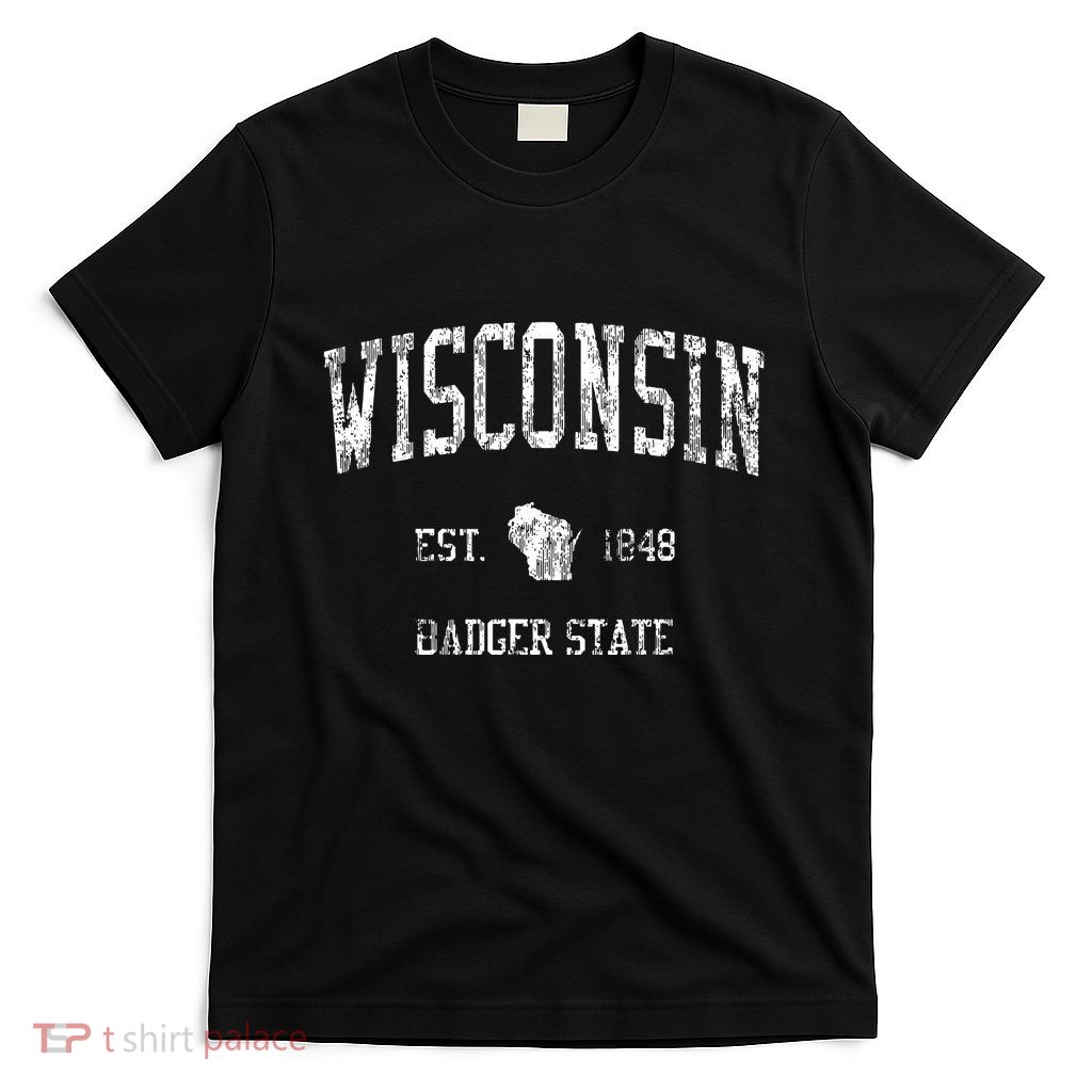 Wisconsin Vintage Sports Design Wisconsinan Wi T-Shirt